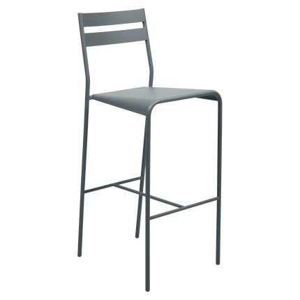 Fermob Facto Outdoor Bar Chair in Storm Grey – outdoor bar chair for hospitality terraces