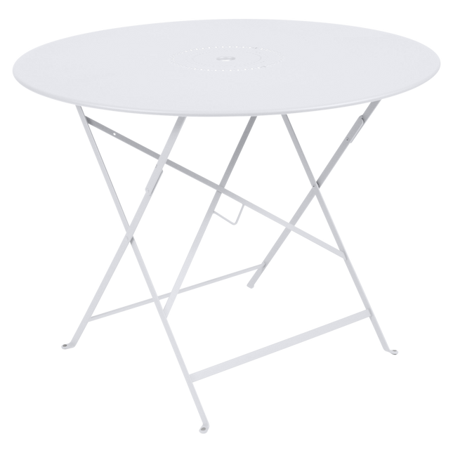 Fermob Floreal Folding Terrace Table Ø96 cm in Cotton White – large round folding table for hospitality terraces