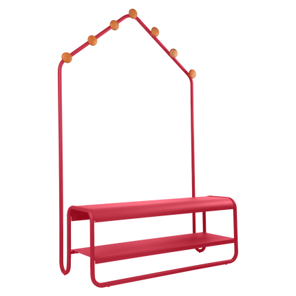 Fermob Funambule Cloakroom Bench in Rosalie – outdoor bench for hotels & restaurants, Ireland