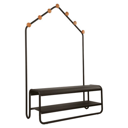 Fermob Funambule Cloakroom Bench in Tonka – outdoor bench for hotels & restaurants, Ireland