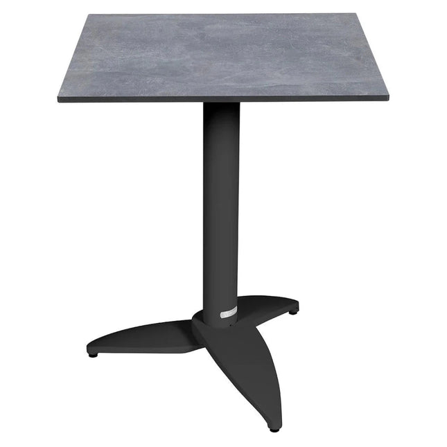 Fermob Leaf Bistro Table 60 × 60 cm – Anthracite Base, Light Concrete Top - CWDH