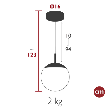 Fermob Mooon! Pendant Light Ø25 cm - CWDH