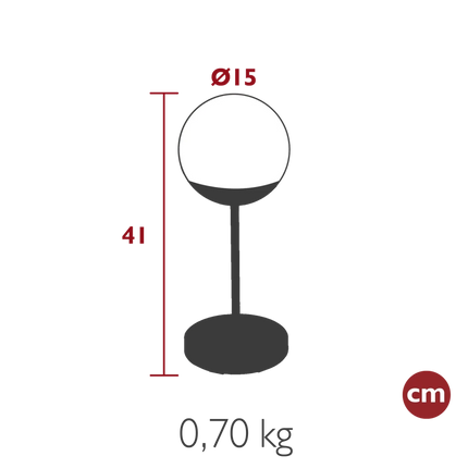 Fermob Mooon! Wireless Table Lamp H.41 cm - CWDH