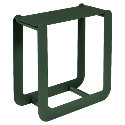 Fermob Nevado Steel Log Holder in Cedar Green – outdoor furniture for hotels & restaurants, Ireland