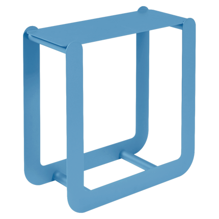 Fermob Nevado Steel Log Holder in Maya Blue – outdoor furniture for hotels & restaurants, Ireland