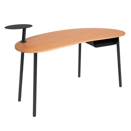 Fermob Nuage Oak Desk in Anthracite – outdoor desk for hotels & restaurants, Ireland