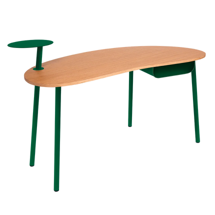 Fermob Nuage Oak Desk in Cedar Green – outdoor desk for hotels & restaurants, Ireland