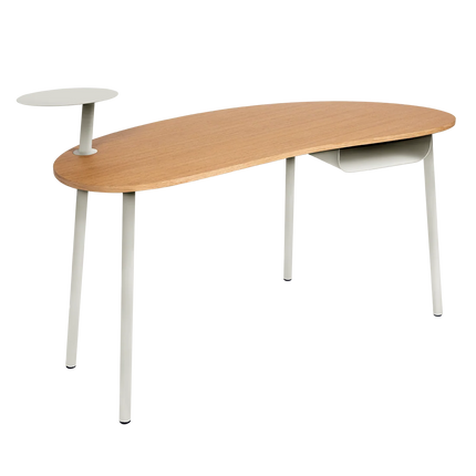 Fermob Nuage Oak Desk in Clay Grey – outdoor desk for hotels & restaurants, Ireland