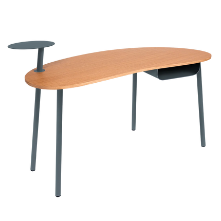 Fermob Nuage Oak Desk in Storm Grey – outdoor desk for hotels & restaurants, Ireland