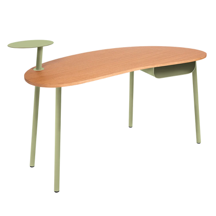 Fermob Nuage Oak Desk in Willow Green – outdoor desk for hotels & restaurants, Ireland