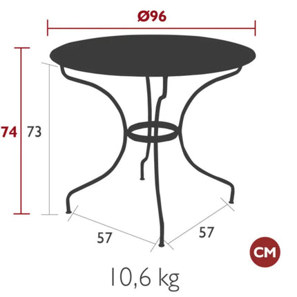 Fermob OPÉRA+ Table Ø 96 cm Five Seater - hospitality