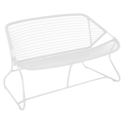 Fermob Sixties Bench in Cotton White – outdoor bench for hotels & restaurants, Ireland