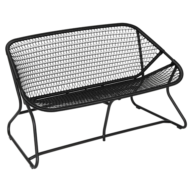 Fermob Sixties Bench in Liquorice – outdoor bench for hotels & restaurants, Ireland