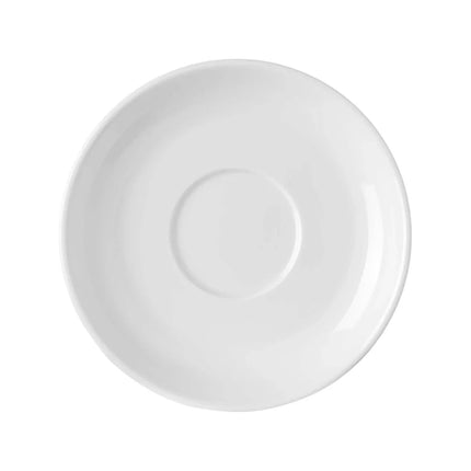 Pure Bianco stackable cappuccino cup saucer, 150mm