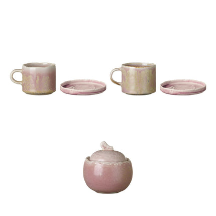 Fine Dine Rosa Coffee Service Set – Cups & Saucers by the Dozen – set contents