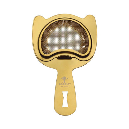 Fine mesh spring strainer 2in1, gold plated, Barfly - hospitality