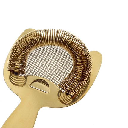 Fine mesh spring strainer 2in1, gold plated, Barfly - hospitality