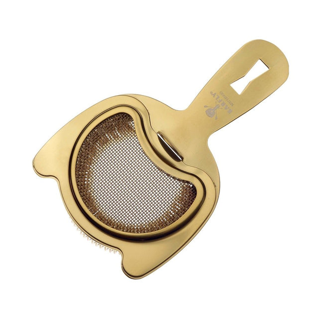Fine mesh spring strainer 2in1, gold plated, Barfly - hospitality