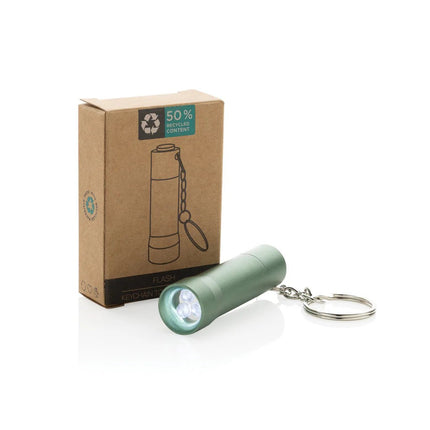 Flash RCS recycled aluminium keychain torch - hospitality