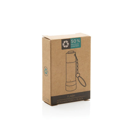 Flash RCS recycled aluminium keychain torch - hospitality
