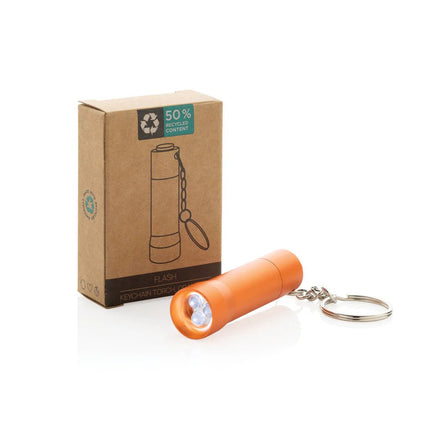Flash RCS recycled aluminium keychain torch - hospitality