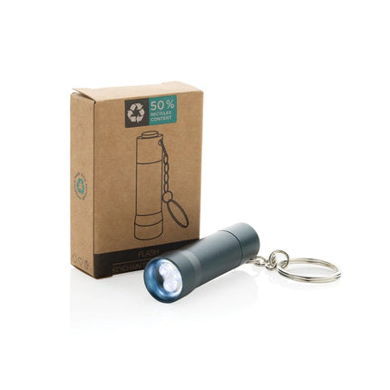 Flash RCS recycled aluminium keychain torch - hospitality