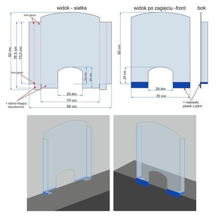 Plexi wall, 850x700mm