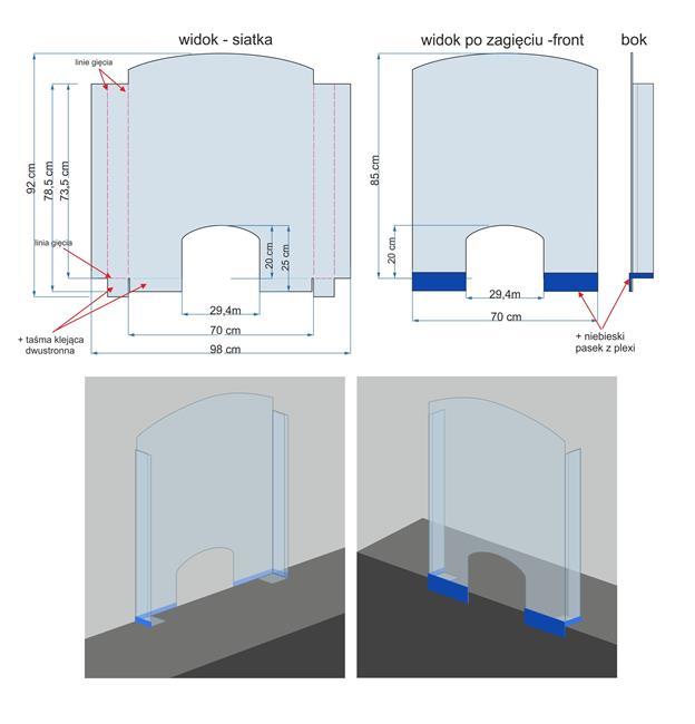 Plexi wall, 850x700mm
