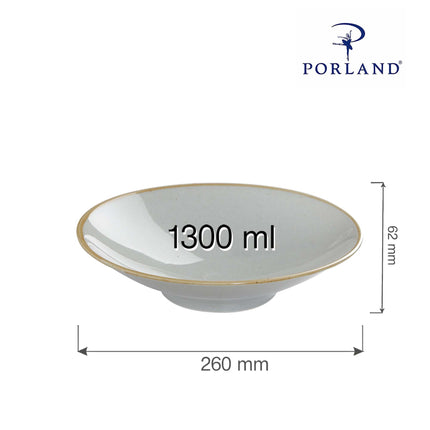 Ashen plate on foot , 260x(H)62mm
