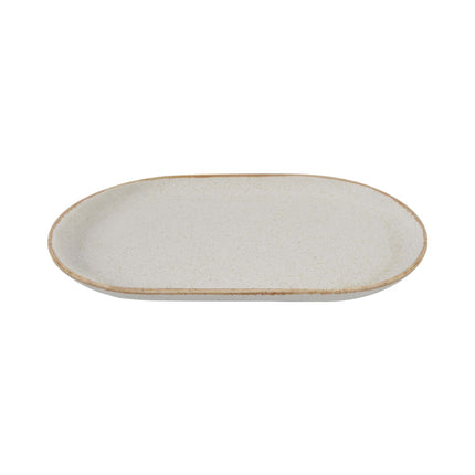 Sand oval platter, 300x150mm