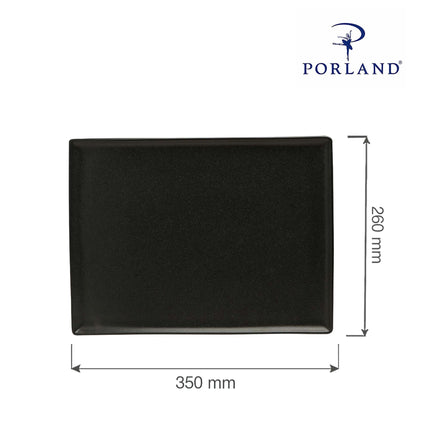 Coal rectangular tray, 350x260mm