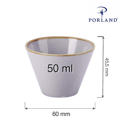 Ashen conical bowl, 60mm