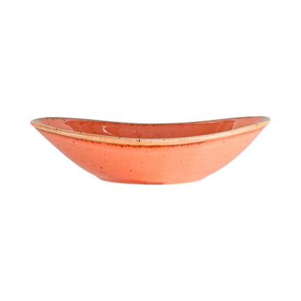 Porland amber oval mini dish, 110mm, made of ceramic, with a smooth glossy finish and elegant oval shape.