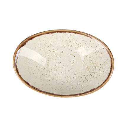 Sand oval mini dish, 110mm