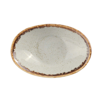 Ashen oval mini dish, 110mm
