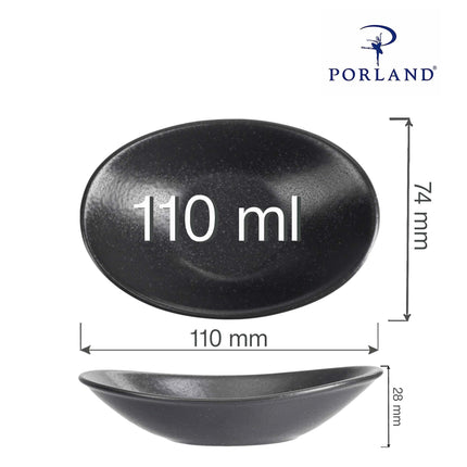 Coal mini oval dish, 110mm