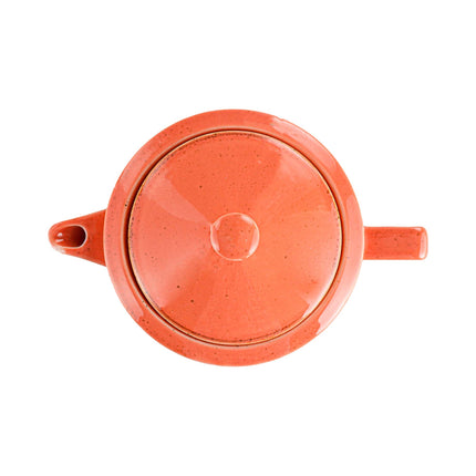 Porland amber 500ml glass teapot jug with a handle and spout, showcasing a sleek, transparent design for brewing tea.