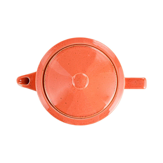 Porland amber 500ml glass teapot jug with a handle and spout, showcasing a sleek, transparent design for brewing tea.