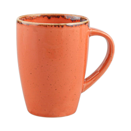 Porland amber ceramic mug, 260ml, with a smooth handle and warm amber glaze, ideal for coffee or tea.