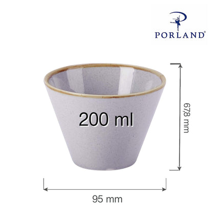 Ashen conical bowl, 120mm