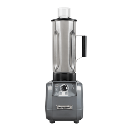 Hamilton Beach Commercial 1.8L stainless steel jug, durable beverage container with a sleek, reflective finish.