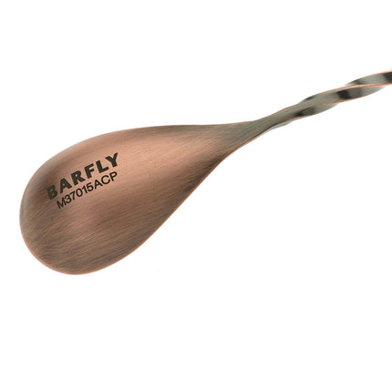 Bar Spoon with Fork End, Antique Copper, 315mm