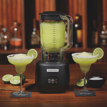 Hamilton Beach Commercial 908R bartender blender with stainless steel jar and control panel for professional drink mixing.