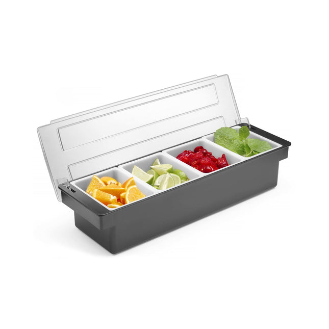 Ingredient box – 4 containers, Bar up, 480x150x(H)100mm
