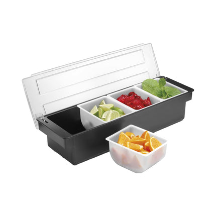 Ingredient box – 4 containers, Bar up, 480x150x(H)100mm