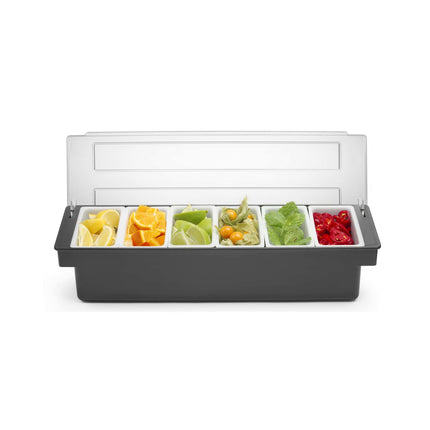 Ingredient box – 6 containers, Bar up, 480x150x(H)100mm