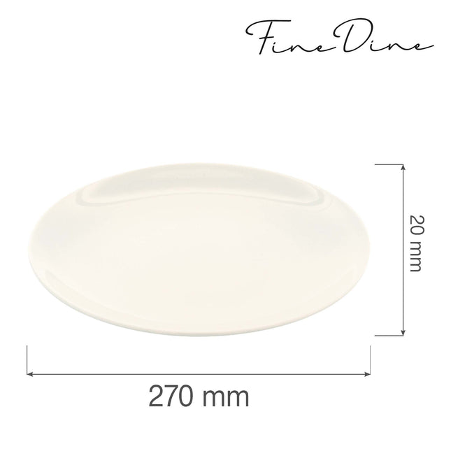 Crema rimless plate, 270mm