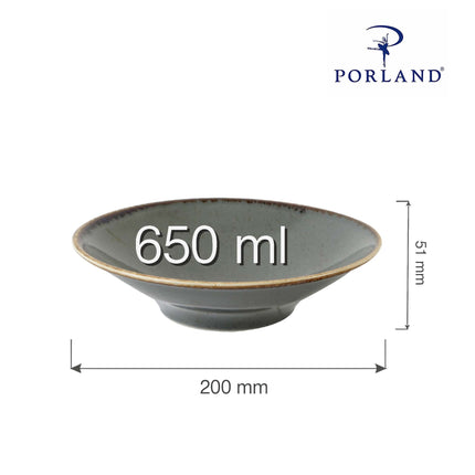 Stone deep plate, 200x(H)51mm