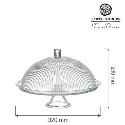 Aura cake stand with cover, 320 x (h)230mm