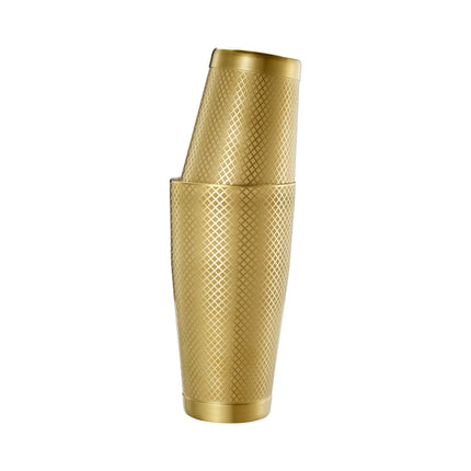 Diamond Lattice shaker/tin set, gold, Barfly, 830/530ml
